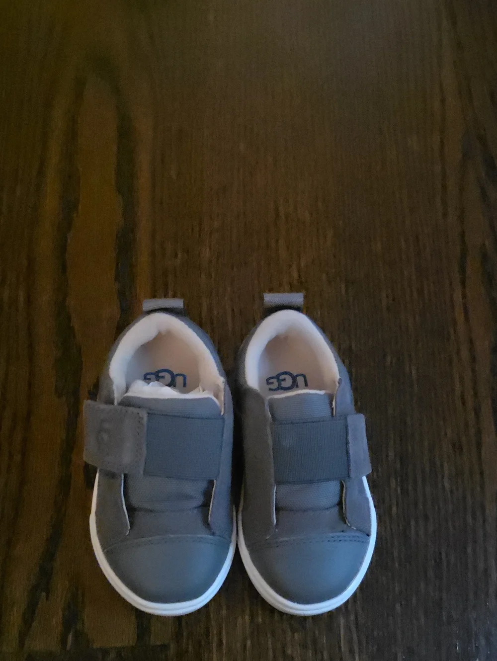 UGG Kids Gray Velcro Strap Sneakers